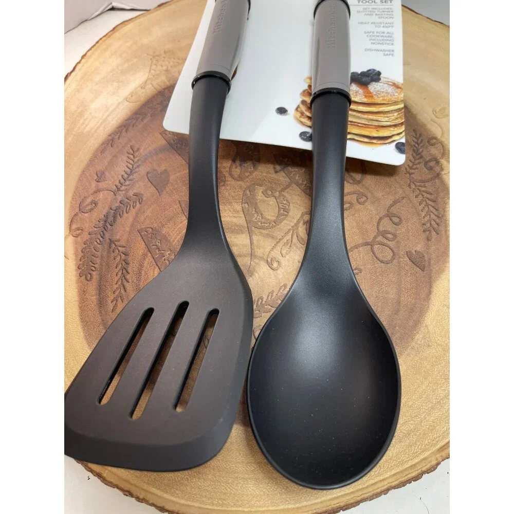 Kitchenaid Gray two piece tool, set Turnerand pasting spoon new with tags!